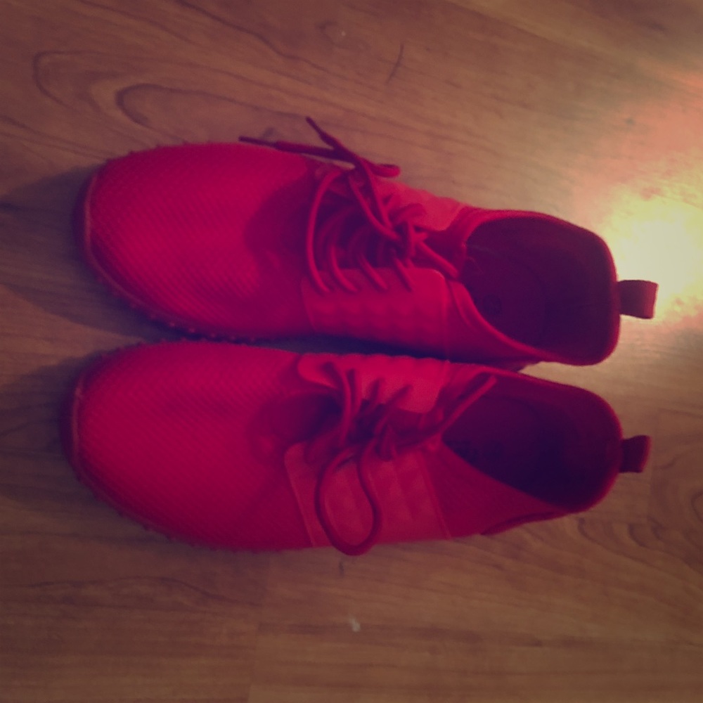 Red sneakers